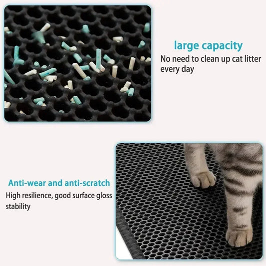 🐾 Doppelschicht-Katzenstreumatte für Katzenklo – Sauberkeit & Komfort für dein Zuhause